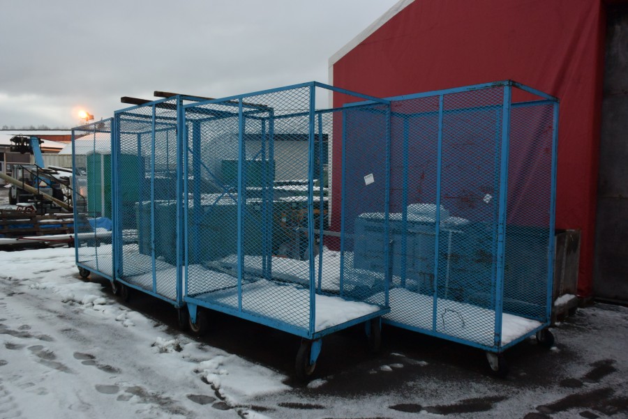 Nätburar på hjul 4 styck