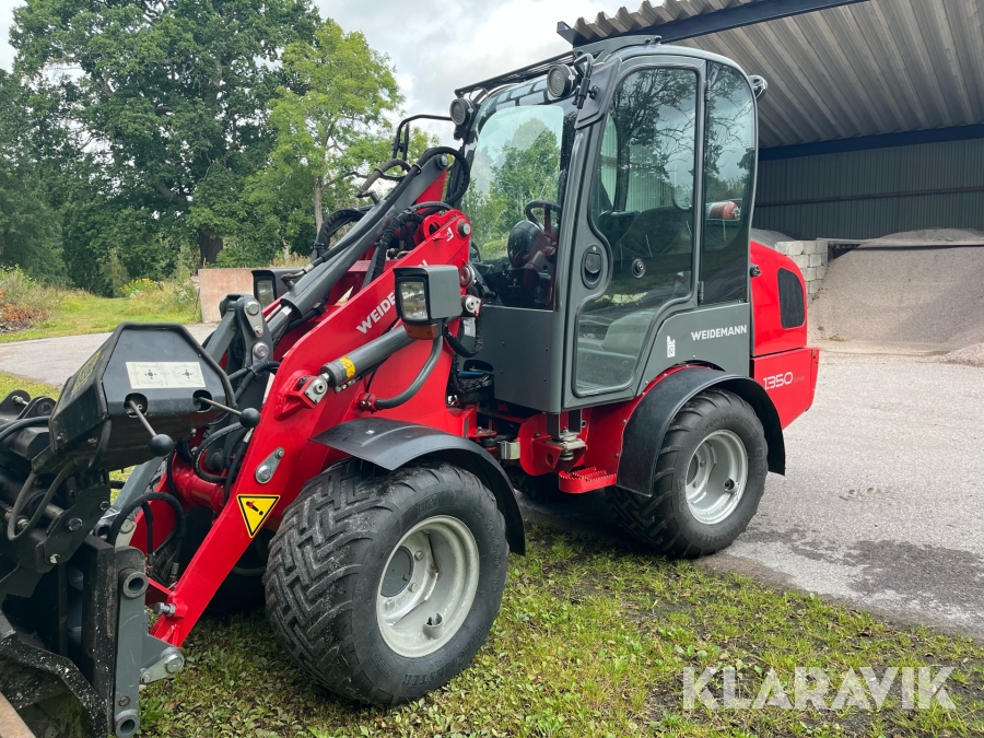 Hjullastare med mycket tillbehör Weidemann 1350 CX45 Grävaggregat