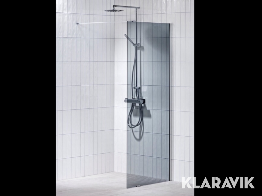 Duschvägg 1st Alterna Lusso Gråtonat glas
