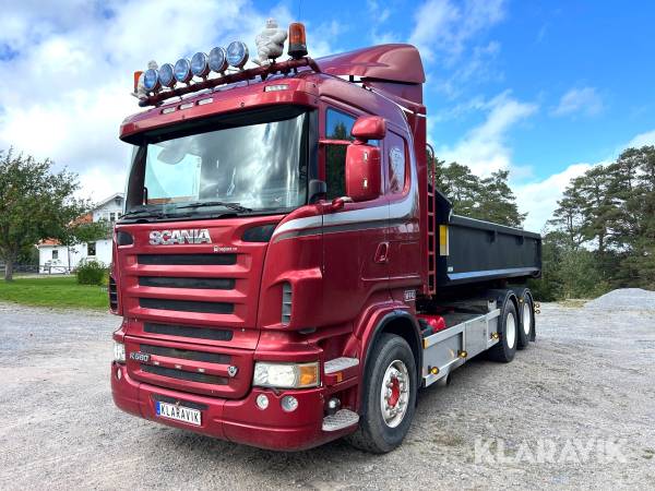 Lastväxlare Scania R500 med flak Laxå