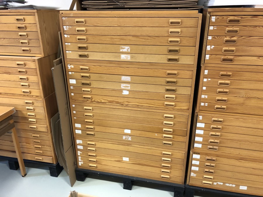 Ritningsskåp/arkitekthurts 4st x 5st lådor