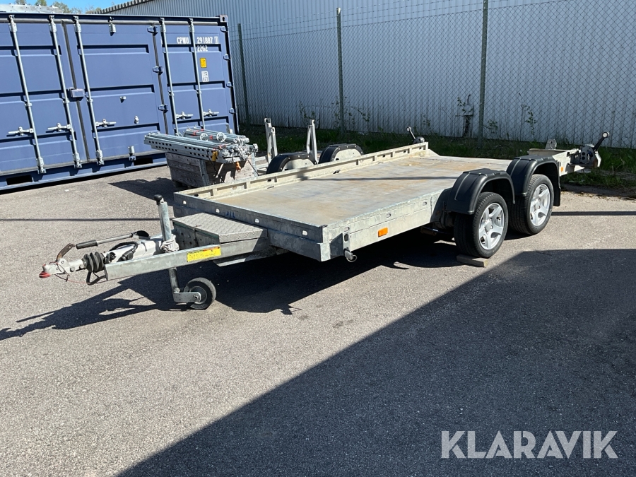 Personbilssläp VEZEKO 3500 kg Hydraulisk höj och sänkbar