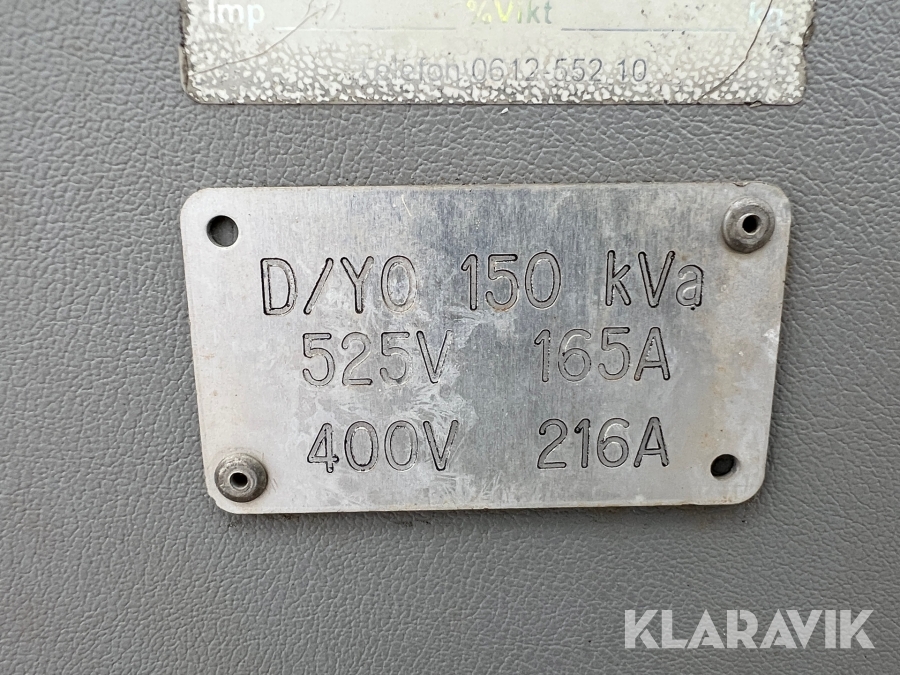 Transformator Nordtrafo 150KVA 500/ 400v
