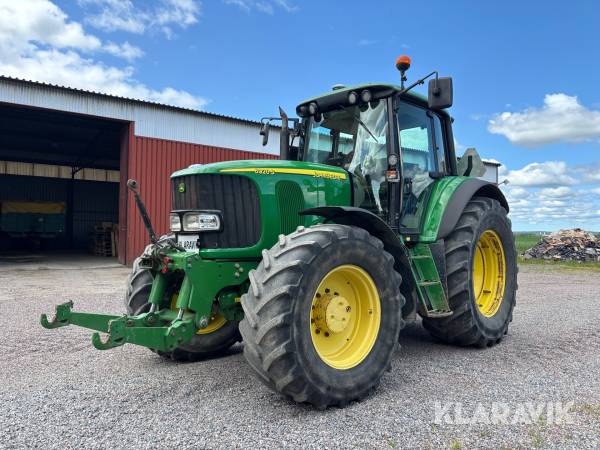 Traktor John Deere 6920S frontlyft, Frontvikter och Dubbelmontage