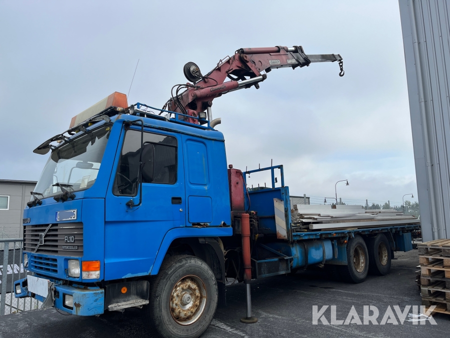 Kranbil Bodbil Volvo FL10 6X2 med ny radiostyrning
