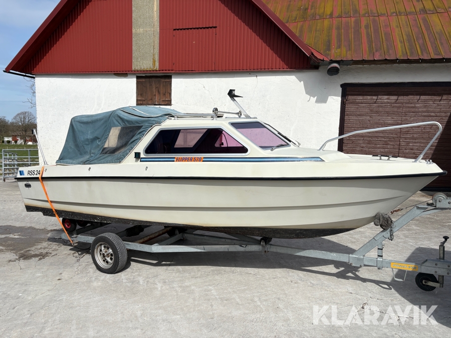 Båt med båtvagn Flipper 570 Mariner 75
