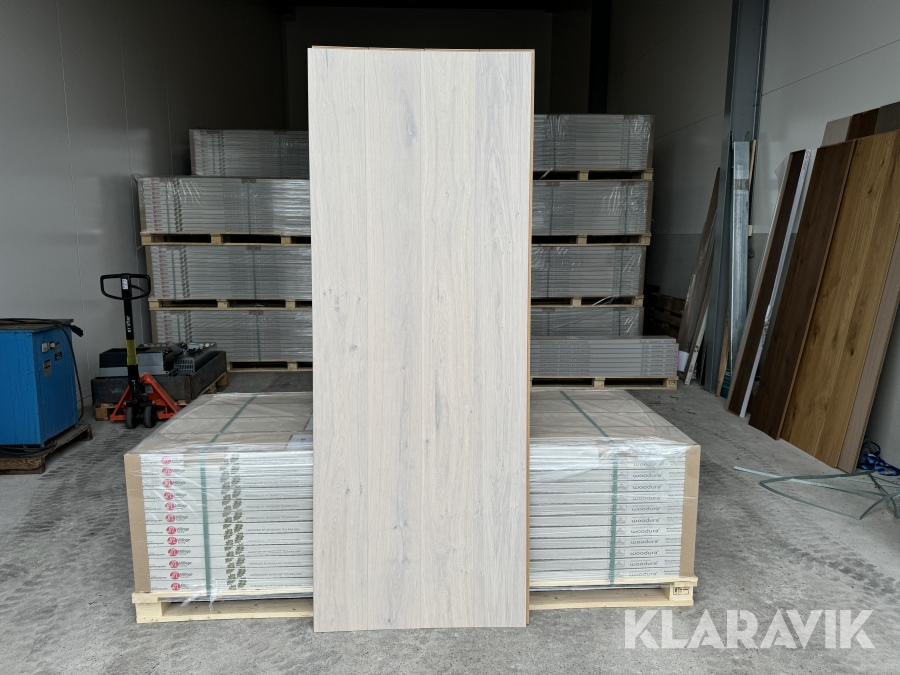 7 st pall Härdat Ek Golv, Woodura Woodura 5G Dry Klickgolv, Storlek XL