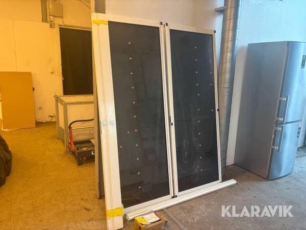 Skjutdörrar med glas 2 st