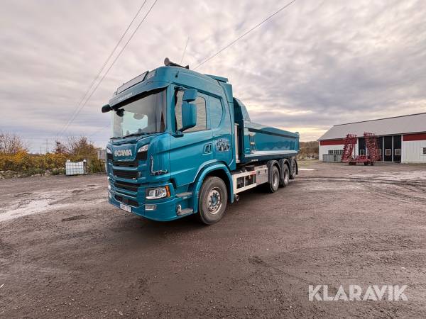 Tippbil Scania G500 Zetterbergs Byggnation