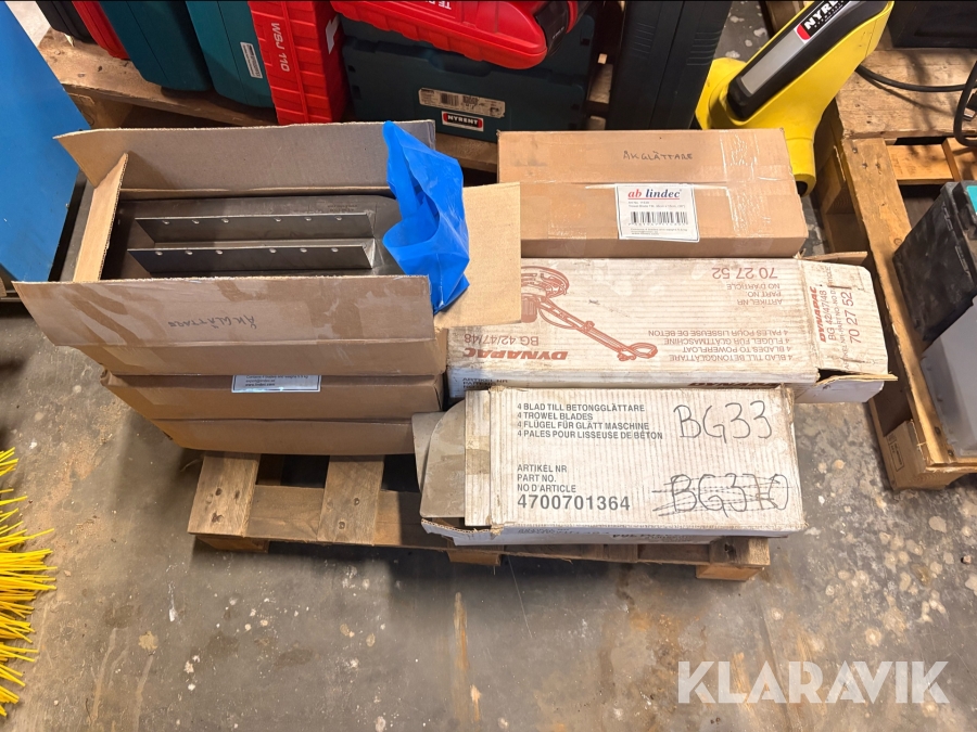 Diverse blad till betongglättare