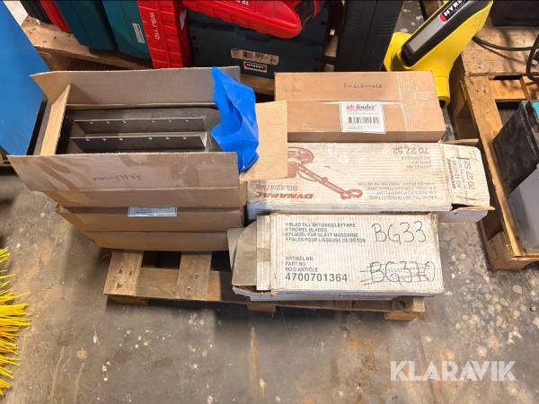 Diverse blad till betongglättare