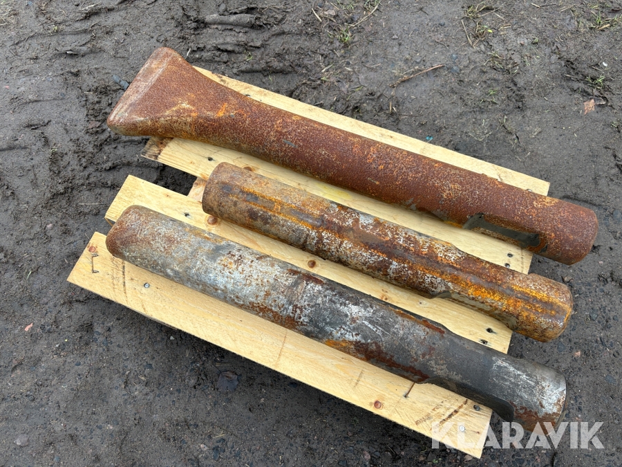 Spett & mejsel till hydraulhammare 3st