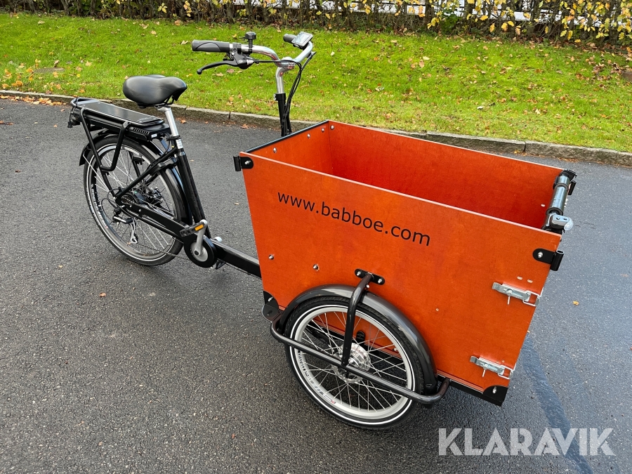 3-hjulig lastcykel batteri Babboe Dog