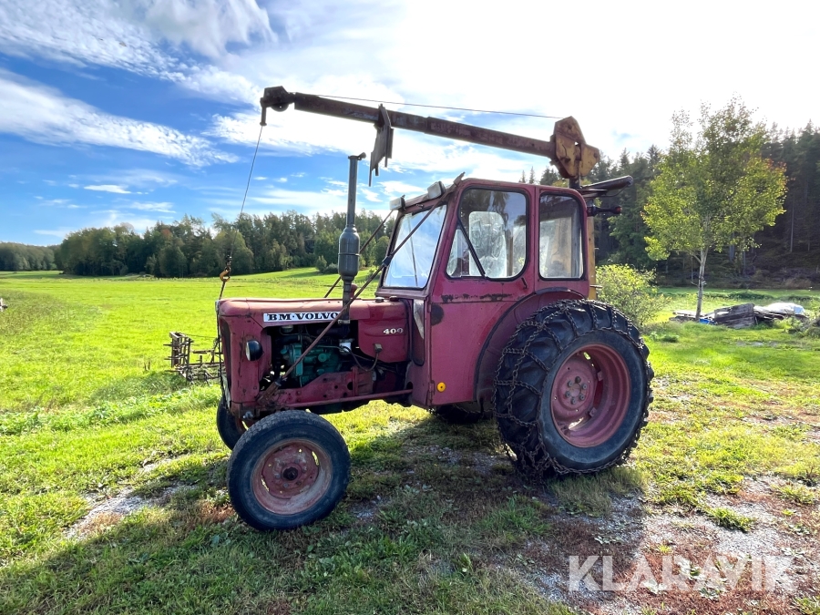 Veterantraktor Volvo BM 400 med vajerspel