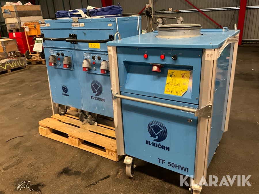 Värmefläkt 3st El-Björn TF18EL / TF50HWI