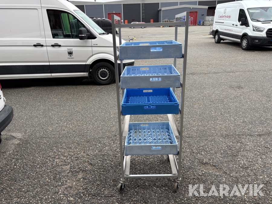 Diskvagn till storkök med 4 st backar