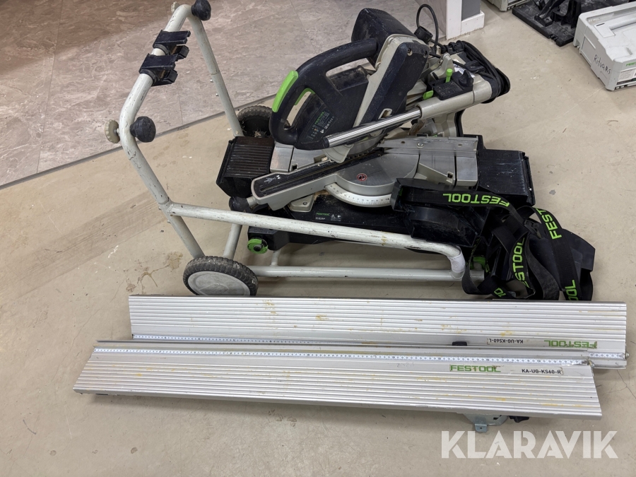 Kap & gersåg Festool KS 60 E med vagn och arbetsstativ