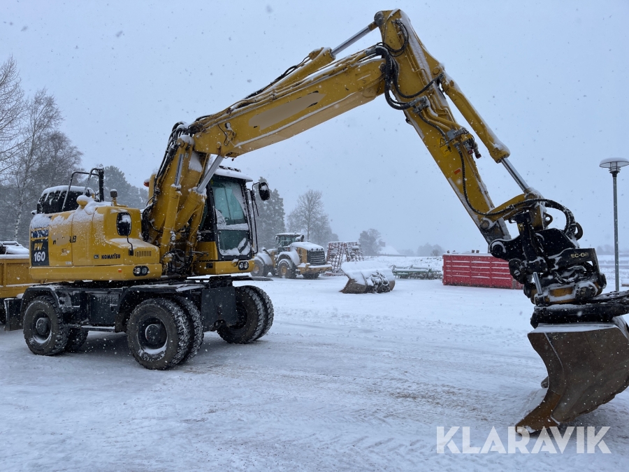 Grävmaskin Komatsu PW160-11 med redskap