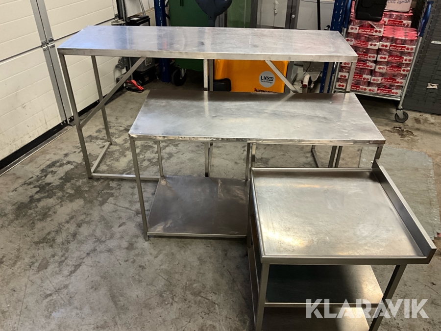 Rostfria bänkar 3st