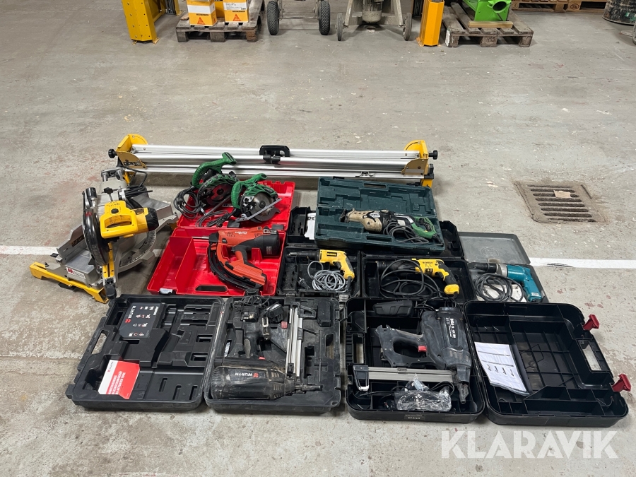 Parti med byggmaskiner