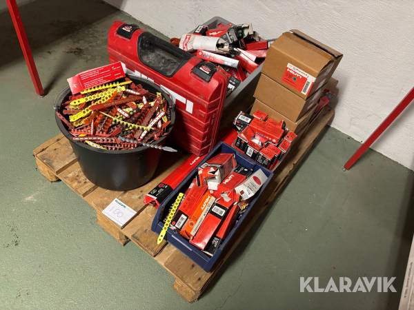 Diverse tillbehör till bultpistol Hilti