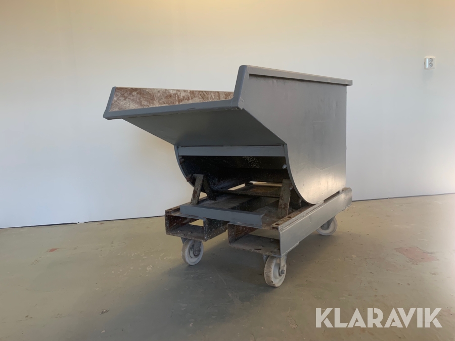 Skrotbinge på hjul, tippbar  