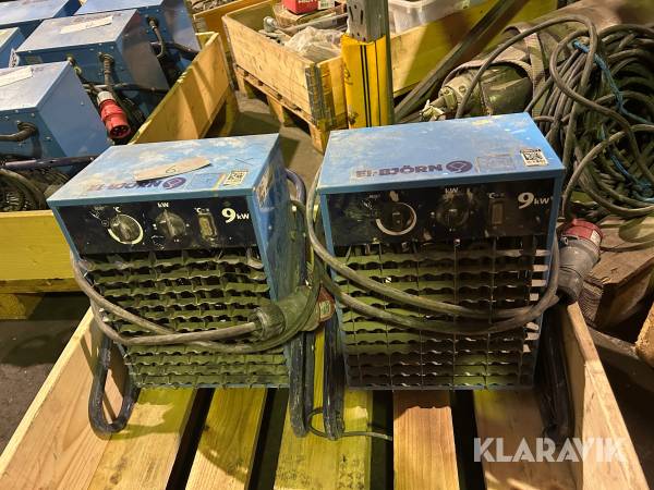 Värmefläktar El-Björn VF 9 kW 2 st