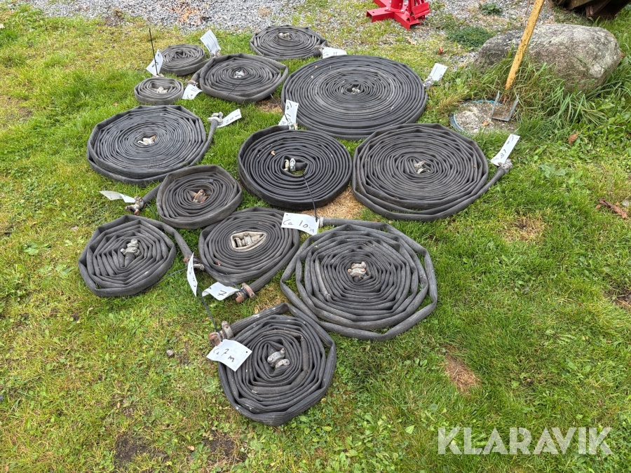 Tryckluftsslangar 13 st, ca 140 meter 1