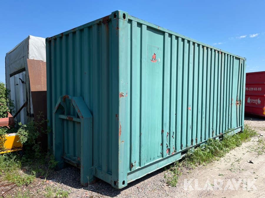 Container på lastväxlarram 20 fot