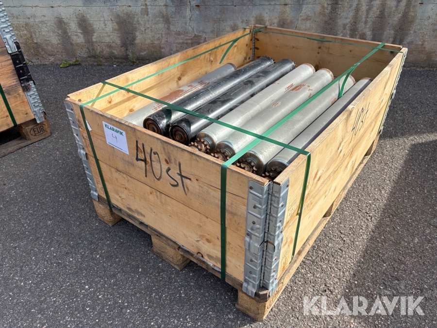 Rullar till transportbana 1st pall