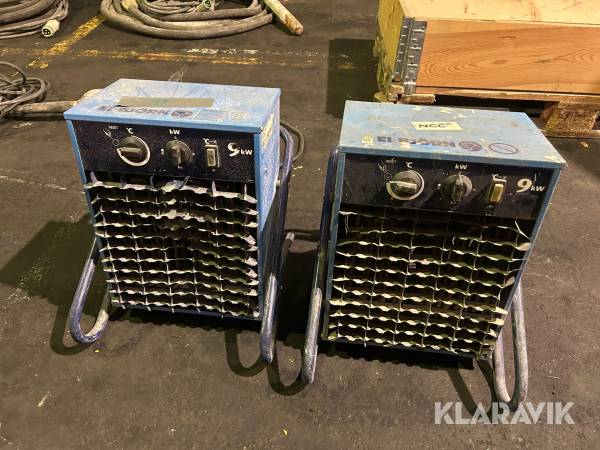 Värmefläktar El-Björn VF 9 kW 2 st