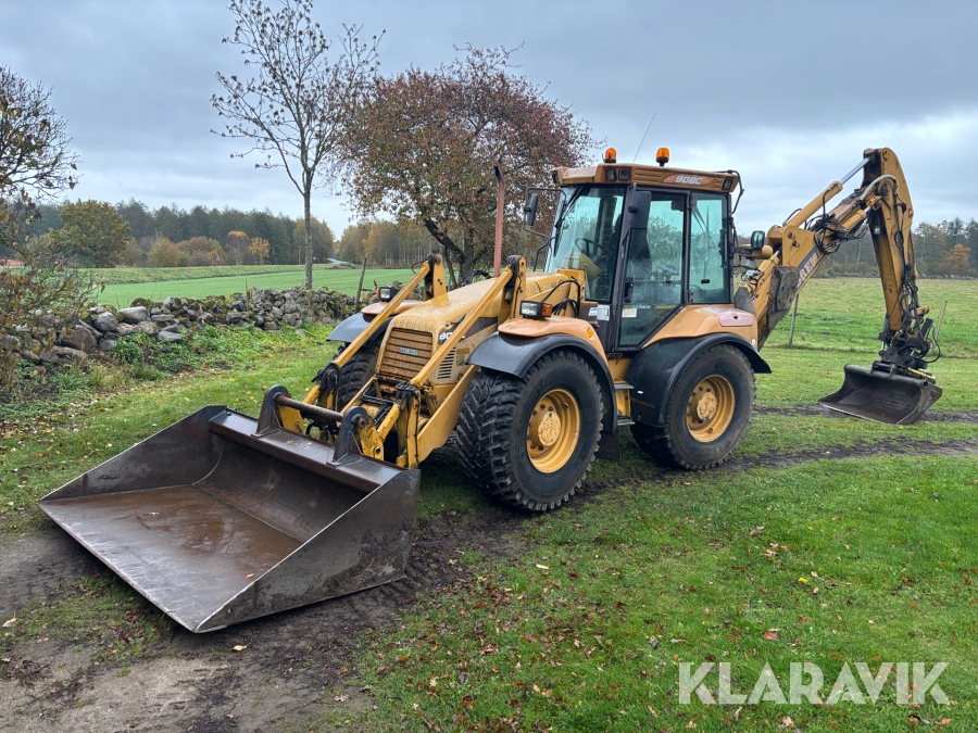 Grävlastare Hydrema 908 C2 - Med tiltrotator och redskap