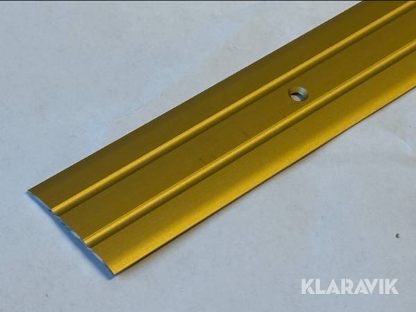 Skarvlist aluminium Guld Hål 38x3000mm 7st