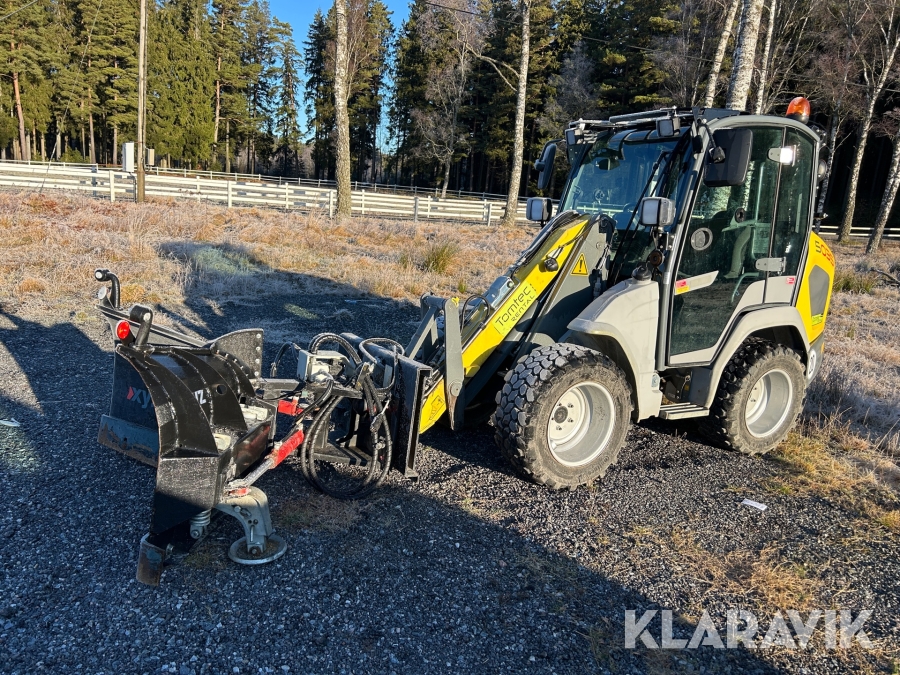 Hjullastare Kramer 5035 med vikplog, spridare, skopa & gafflar