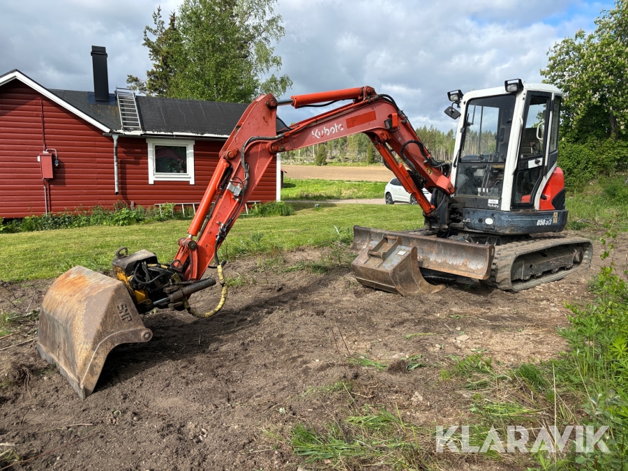 Grävmaskin Kubota U50-3a med redskap