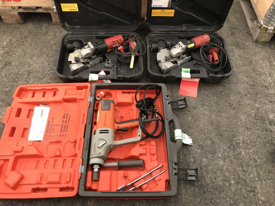 2 ST BETONGSPÅRFRÄSAR, KÄRNBORRMASKIN 