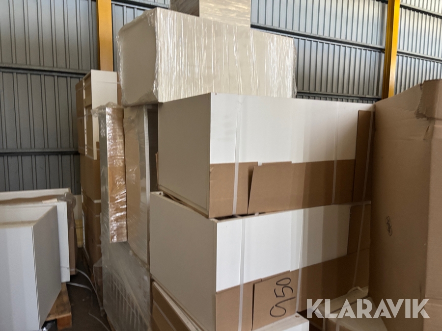 Överskåp och underskåp Marbodal Aspö frost vita. 30st