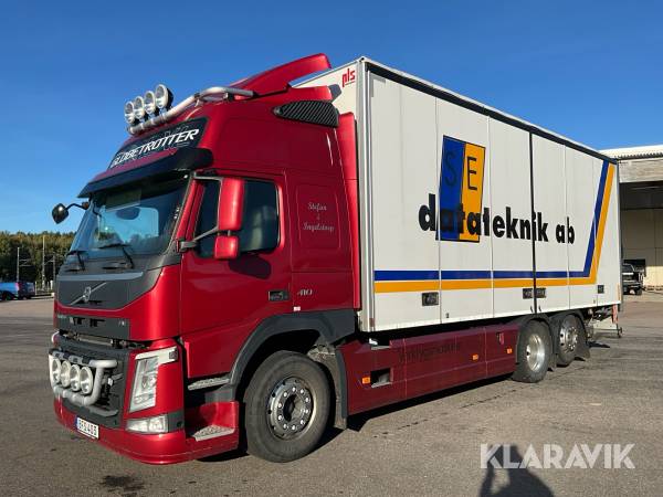 Lastbil Volvo FM 410 öppningsbar sida bakgavellyft