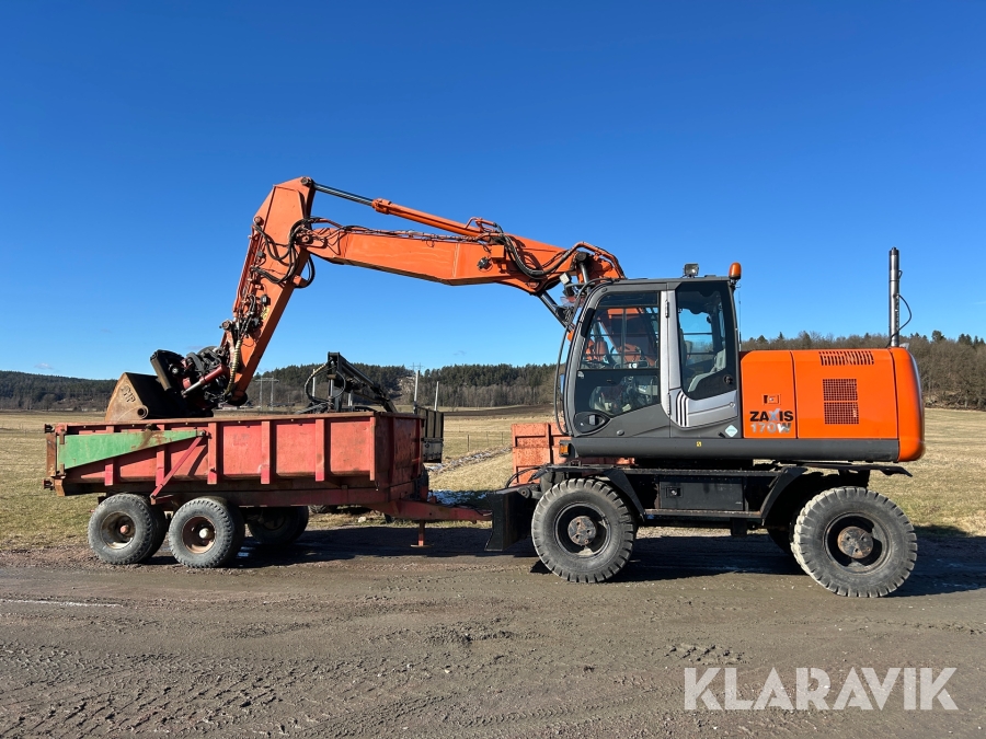 Grävmaskin Zaxis 170W-3 med grävsystem, rotator m grip & 6 redskap SMP2