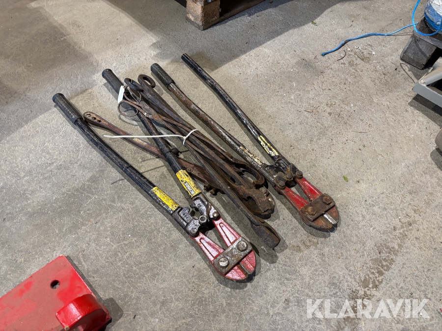 Bultsaxar och smidestänger 8 st