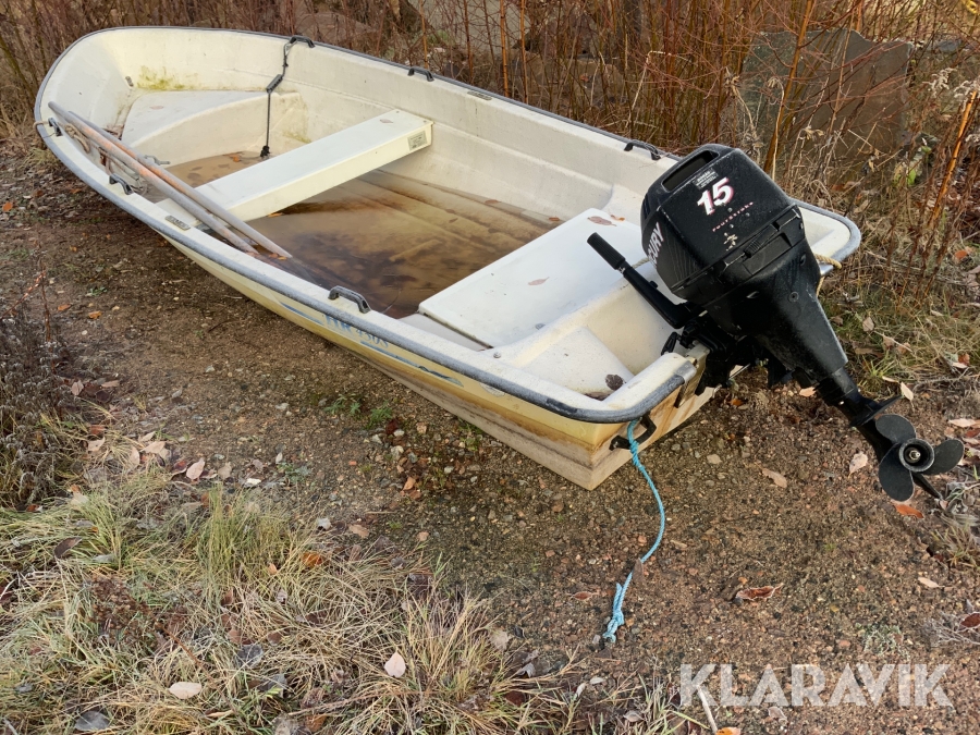 Båt HR 430S med motor och åror