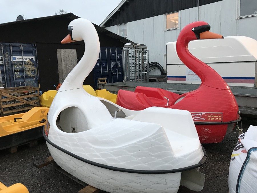 5st trampbåtar ink flytvästar 