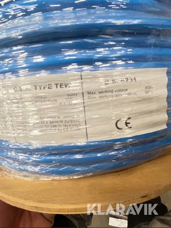 Parti med kabel Tri-rated Switchgear wire 100m, 16mm^2 - U.L. Style 1283 - BLUE