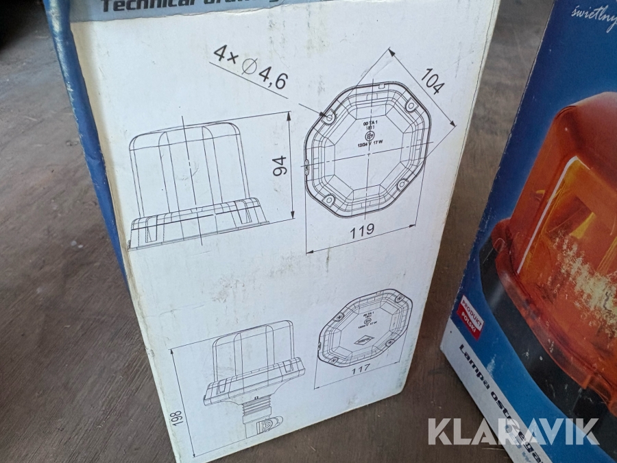 Varningsljus 2 st HORPOL IP6B
