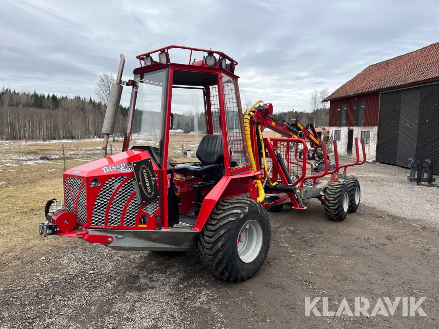 Miniskotare Kranman Bison 8000 6 WD med kran M36 och Dikesskopa