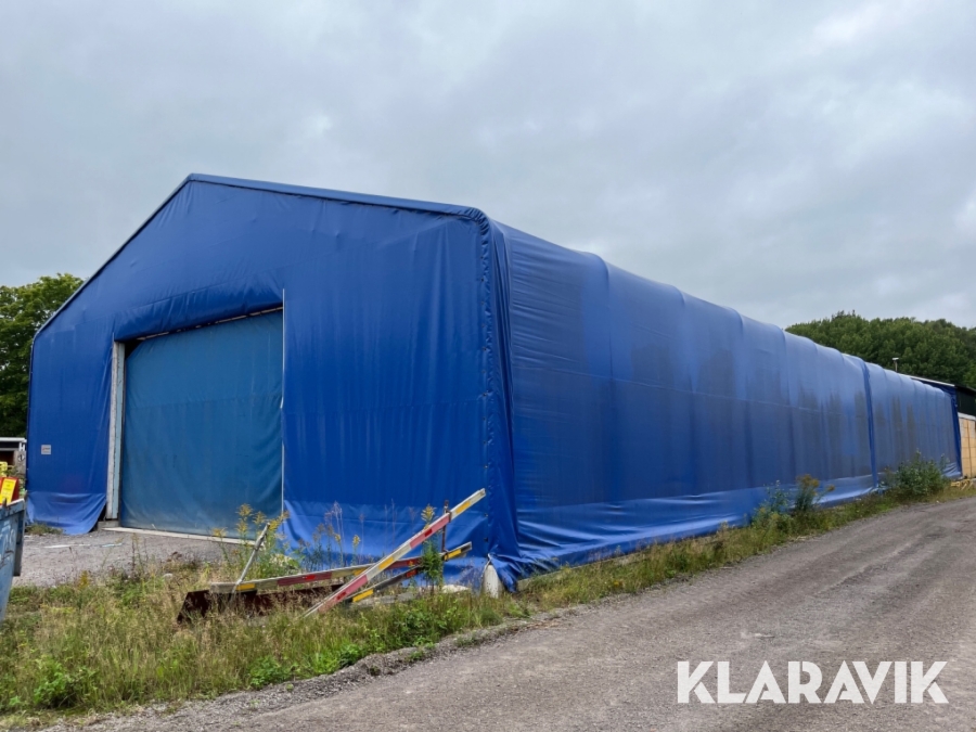Tälthall ca 42x15 m Jensen Protect OBS! Är nedmonterad