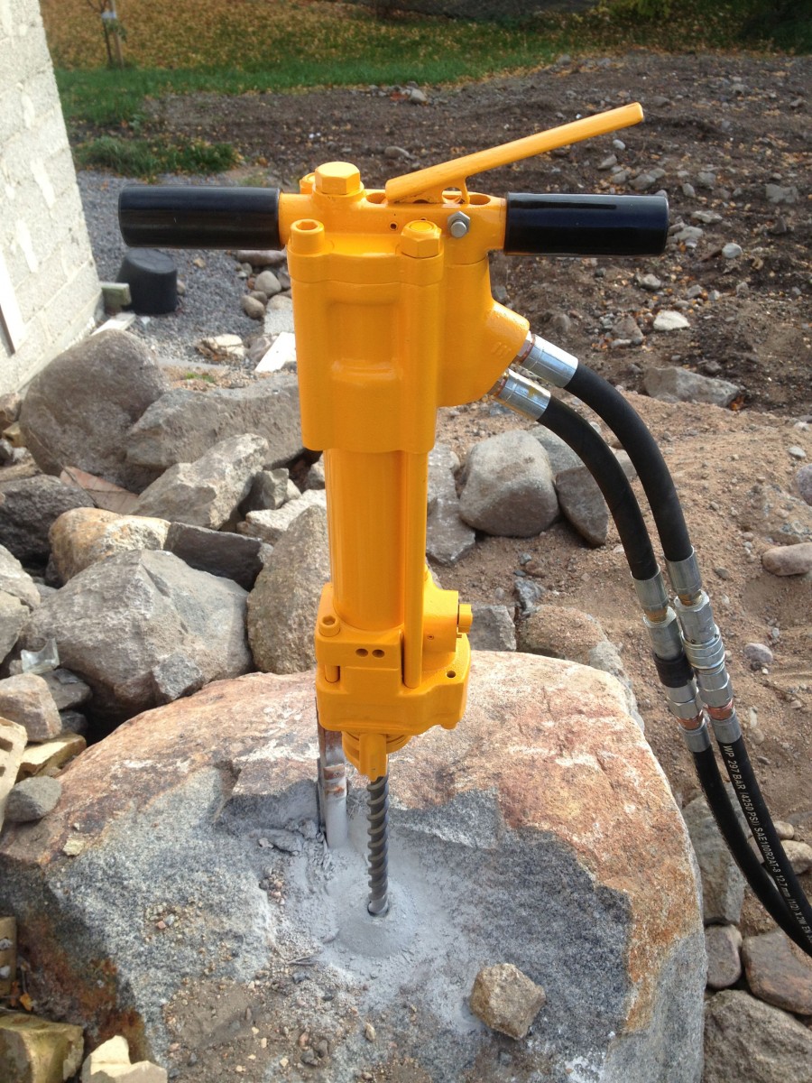 Hydraulisk Borrhammare m tillbehör