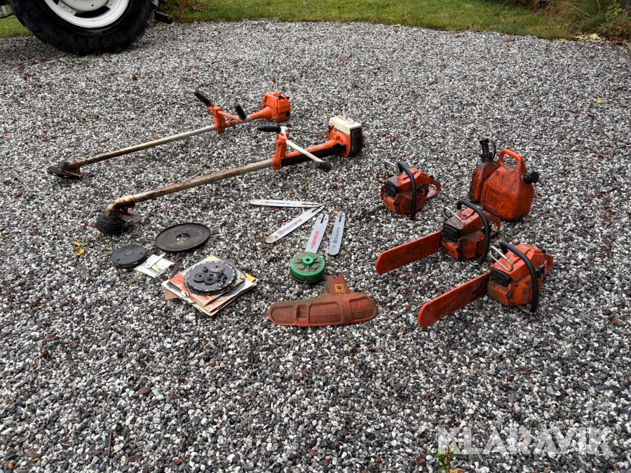 Motorsågar & trimmrar Husqvarna 444, 340, 165 & 140 med tillbehör