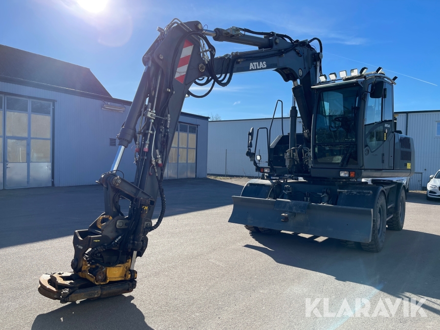 Grävmaskin Atlas 160 W med grävsystem & rotator med grip