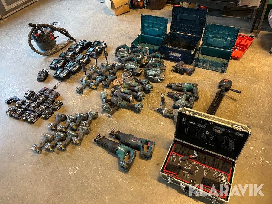 Stort parti med elverktyg